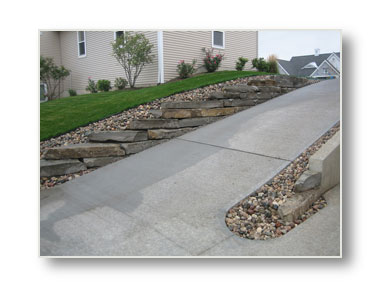stone retaining wall holland michigan